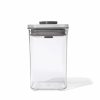 Storage Containers | Oxo Oxo Pop Stainless Steel Lid Container Small Square Short,1L, Grey Transparent