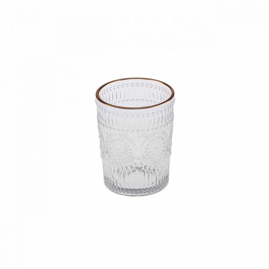 Tumbler Glasses | Karaca Karaca Sunflower 12 Piece Glass Tumbler Glass Set, 250Ml, Transparent Gold