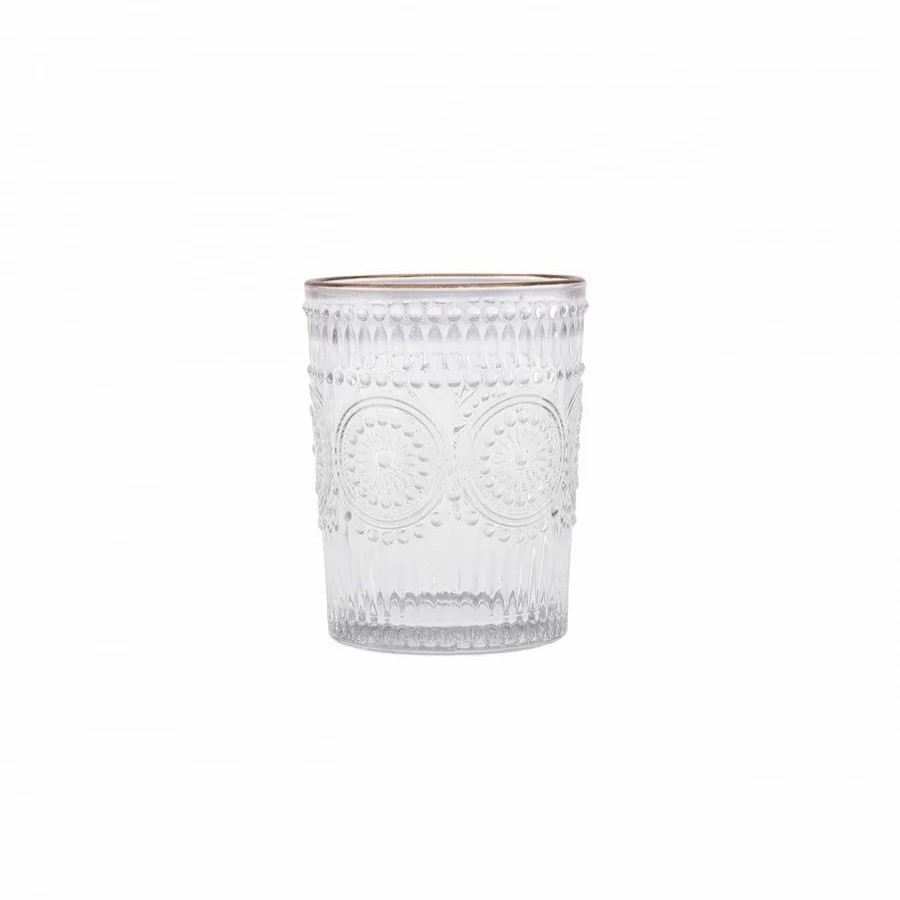 Tumbler Glasses | Karaca Karaca Sunflower 12 Piece Glass Tumbler Glass Set, 250Ml, Transparent Gold