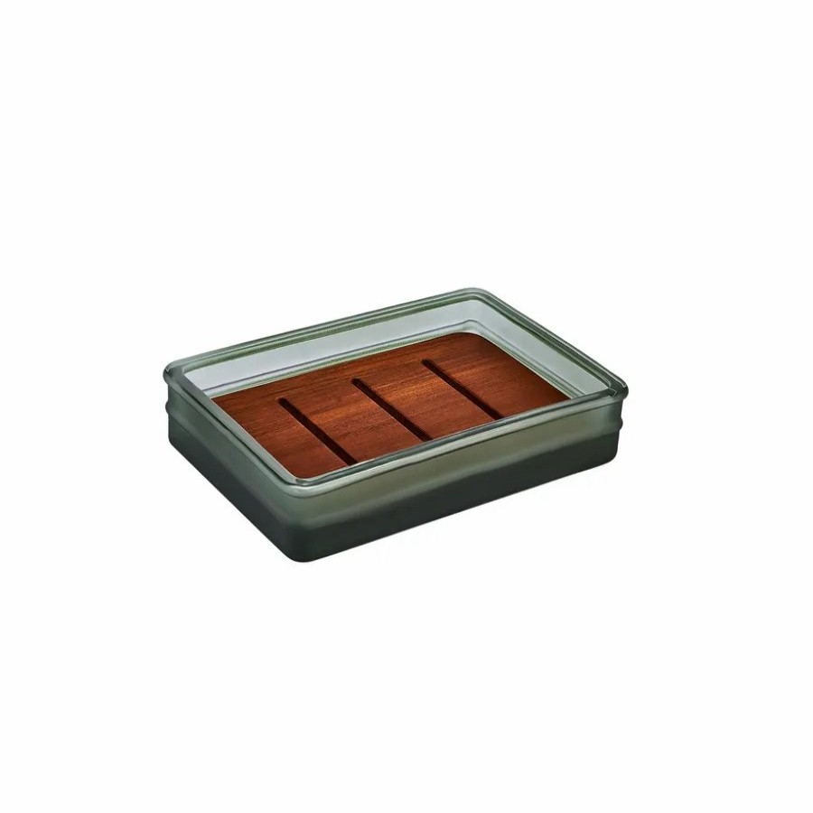 Trays | Karaca Karaca Abiete Glass Tray, 24Cmx23.5Cmx3.25Cm, Green Multi