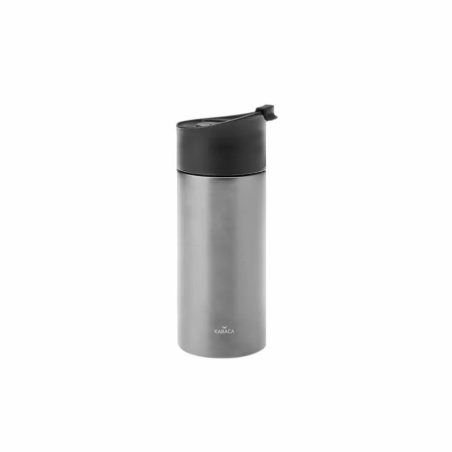 Stainless Steel Flasks | Karaca Karaca Stainless Steel French Press Flask, 350Ml, Silver Black