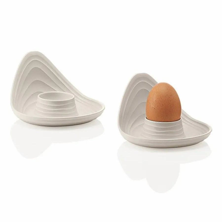 Bowls | Guzzini Guzzini Tierra 2 Piece Egg Cup Set, Light Cream