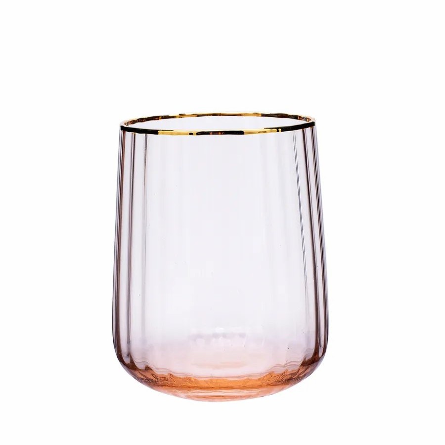 Tumbler Glasses | Karaca Karaca Misty Line Glass Tumbler Glass, 450Ml, Orange