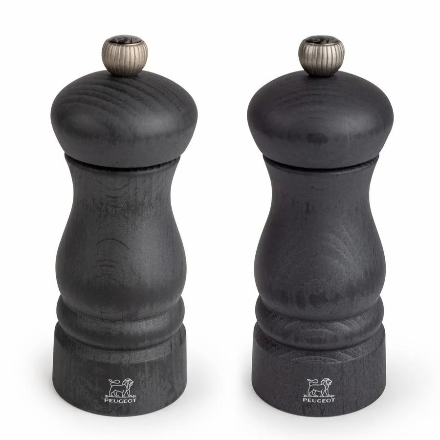 Salt And Pepper Grinders | Peugeot Peugeot Clermont 2 Piece Salt And Pepper Grinder, 13Cm, Graphite