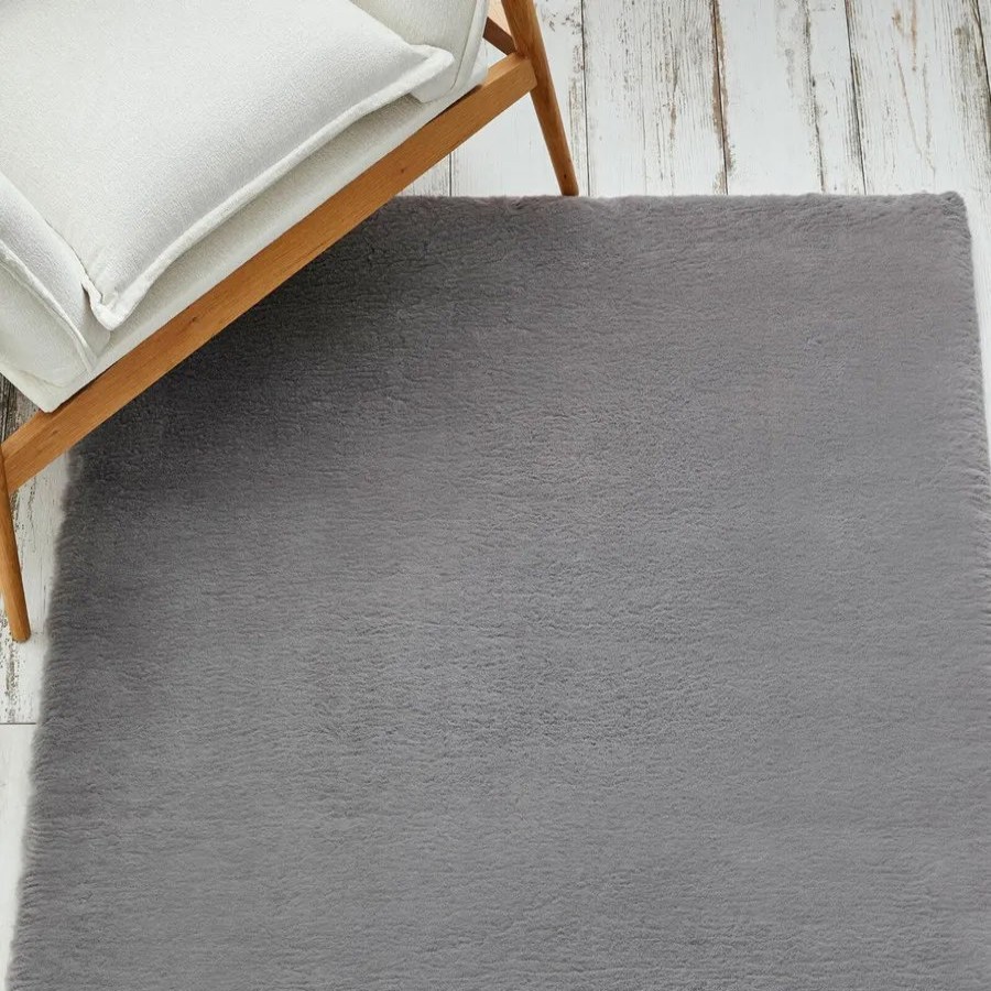 Faux Fur Rugs | Kasmir Rugs Kasmir Rugs 724 Faux Fur Rug, 80Cmx150Cm, Dark Grey