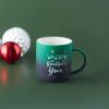 Mugs | Karaca Karaca New Year Christmas Soft Touch Porcelain Mug, 340Ml, Green Multi