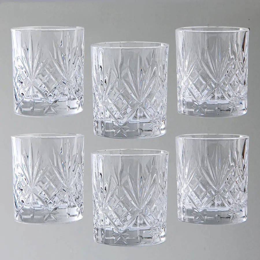 Coffee Glasses | Jumbo Rcr Melodia 6 Piece Crystal Glass Small Water Glass Set, 80Ml, Transparent