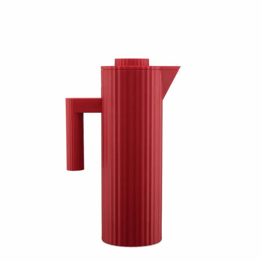 Decanters | Alessi Alessi Plisse Thermo Insulated Jug, 1L, Red