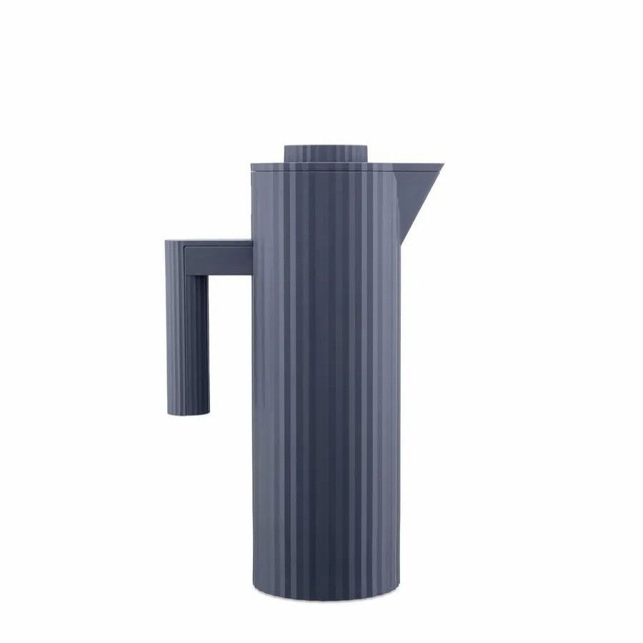 Decanters | Alessi Alessi Plisse Thermo Insulated Jug, 1L, Grey