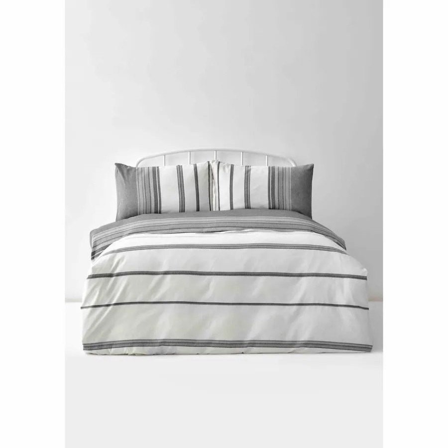 Duvet Cover Sets | Karaca Home Karaca Home Dobby Woven Duvet Cover Set, Super King, Black White