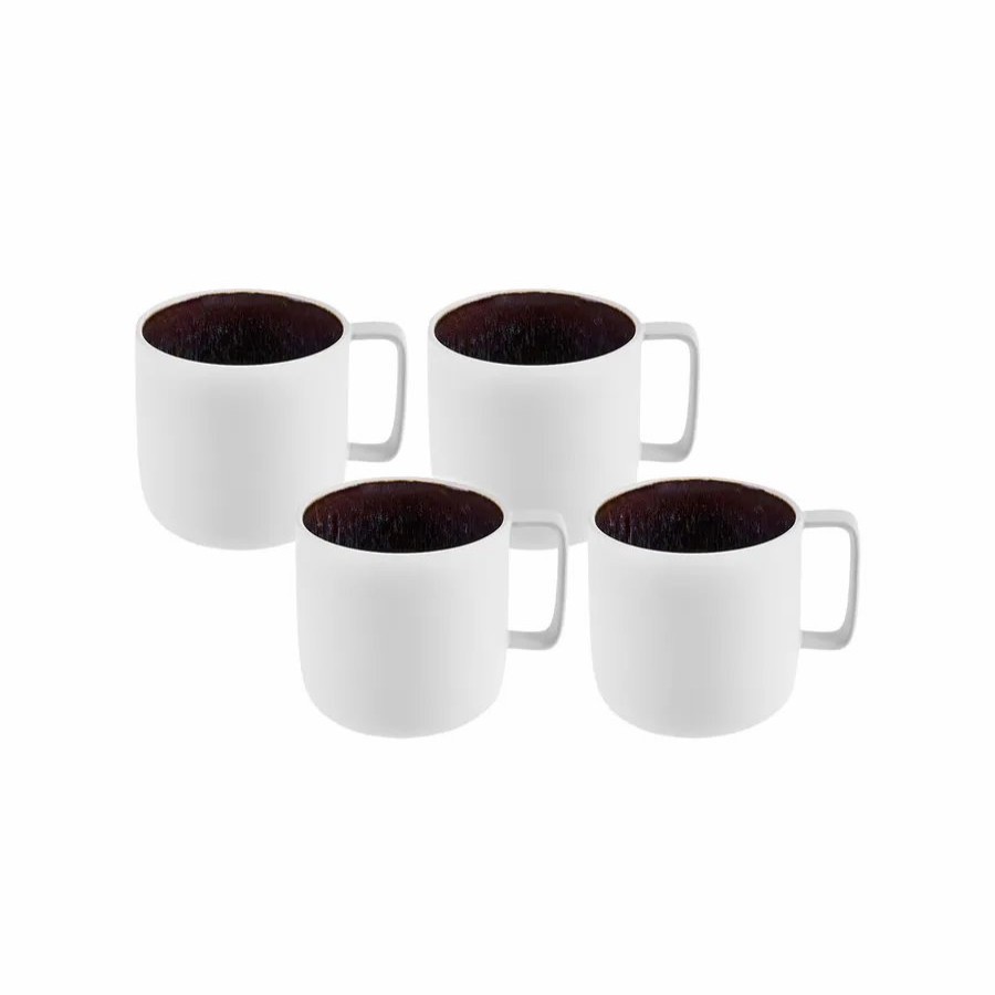 Mugs | Karaca Karaca Galactic Reactive Glaze Mug Set For 4 People, White