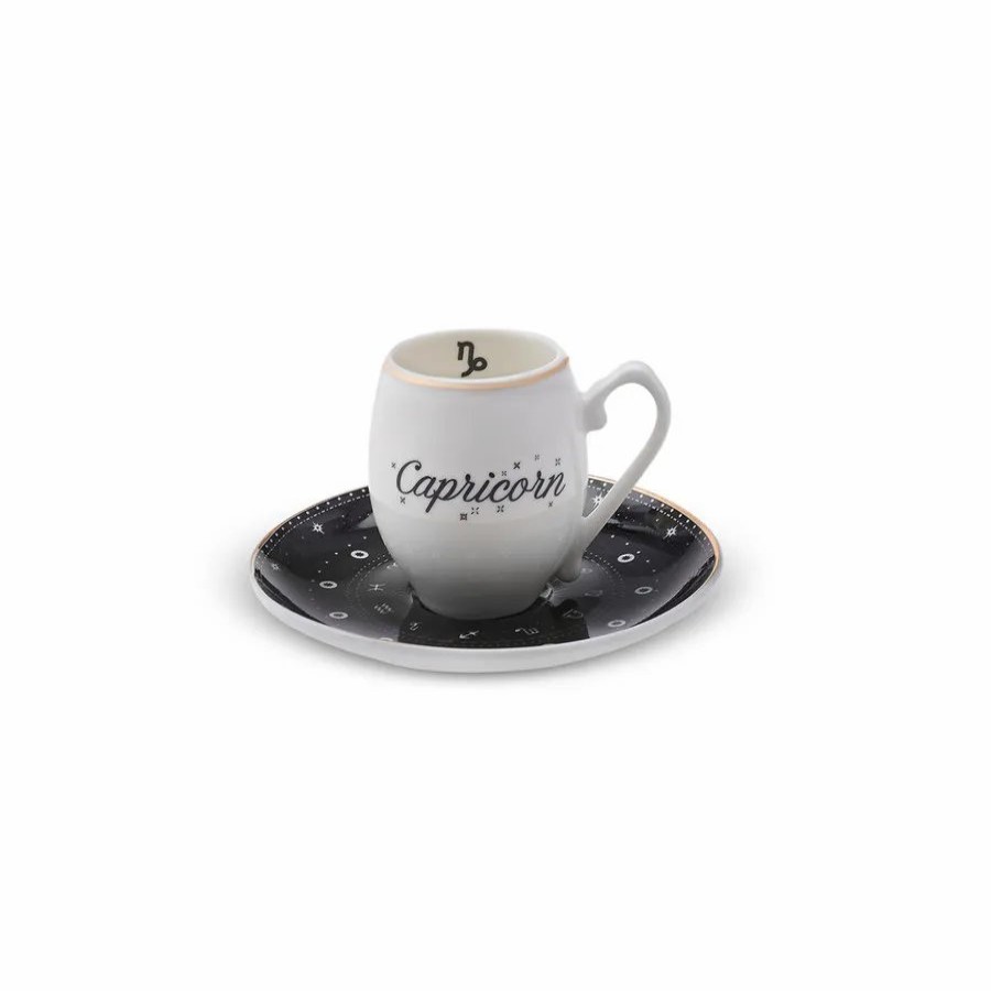 Cups & Saucers | Karaca Karaca Signs Of The Zodiac Capricorn Porcelain Espresso Turkish Coffee Cup, 90Ml, Multi