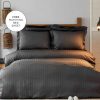 Duvet Cover Sets | Karaca Home Karaca Home Charm Bold 100% Turkish Cotton Duvet Cover Set With Bed Sheet, Single, Anthracite