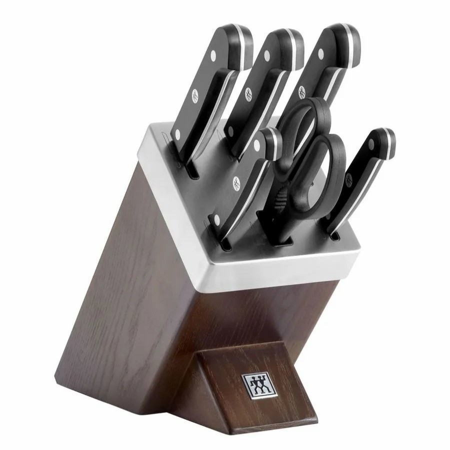 Knife Sets | Zwilling Zwilling Gourmet 7 Piece Knife Block Set With Kis Technology, Black