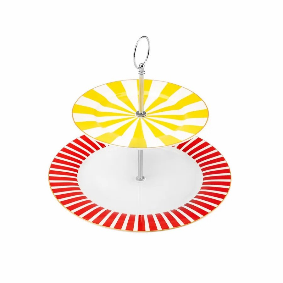 Serving Platters | Karaca Karaca Circus Porcelain 2-Tier Cake Stand, 27Cm, Multi