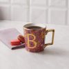 Mugs | Karaca Karaca Flower Porcelain Letter B Mug, 350Ml, Multi