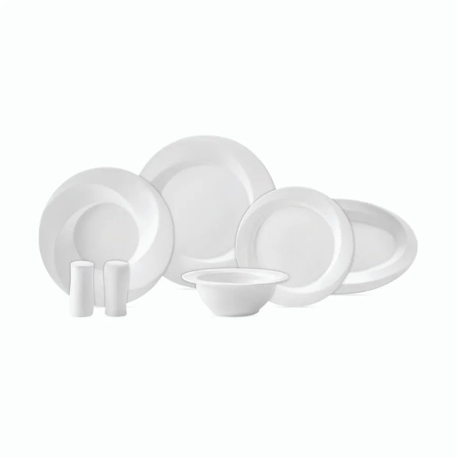 Fine Pearl Dinner Sets | Karaca Karaca X Sariyer Design Vortex 28-Piece Fine Pearl Dinner Set For 6 People, White