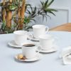 Tea Set | Karaca Karaca Daisy 8 Piece New Generation Bone Tea Cup And Saucer Set For 4 People, 260Ml, White