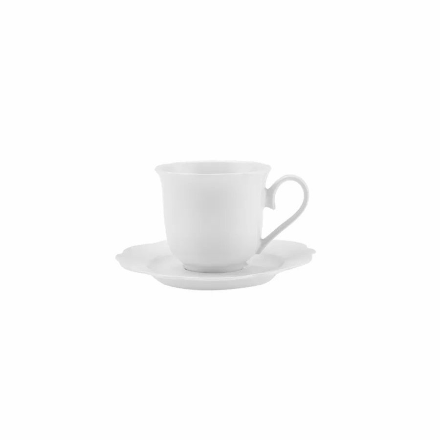 Tea Set | Karaca Karaca Daisy 8 Piece New Generation Bone Tea Cup And Saucer Set For 4 People, 260Ml, White