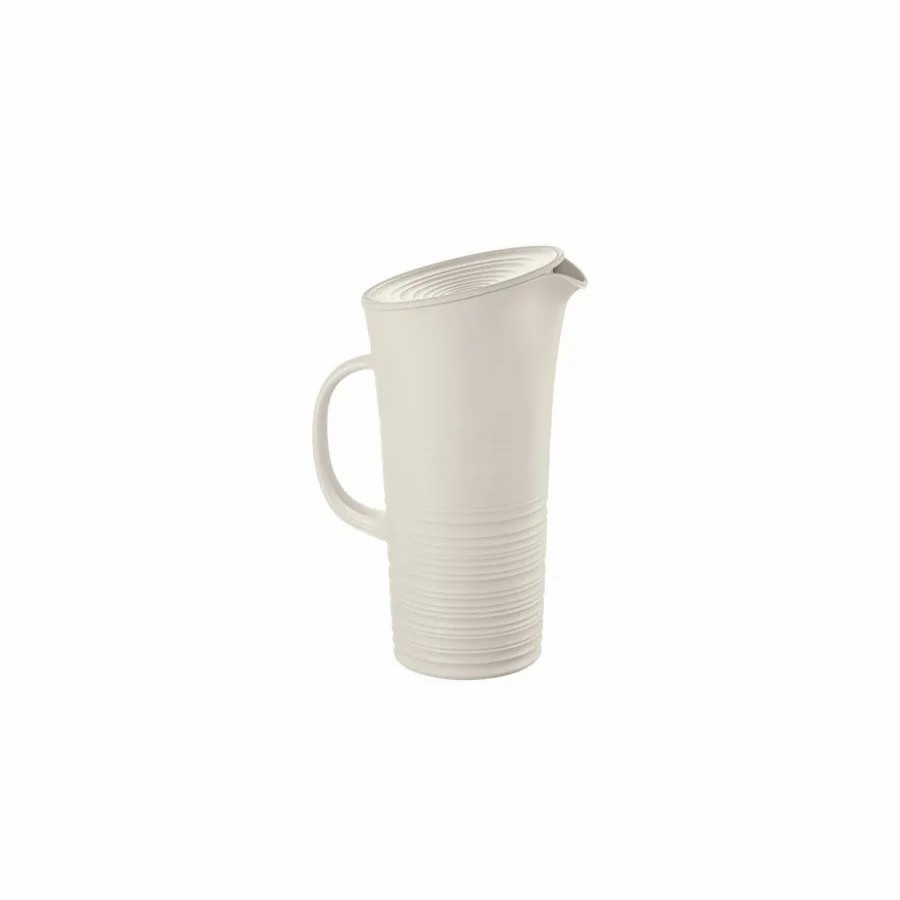 Decanters | Guzzini Guzzini Tierra Long Pitcher, 1800Ml, Light Cream