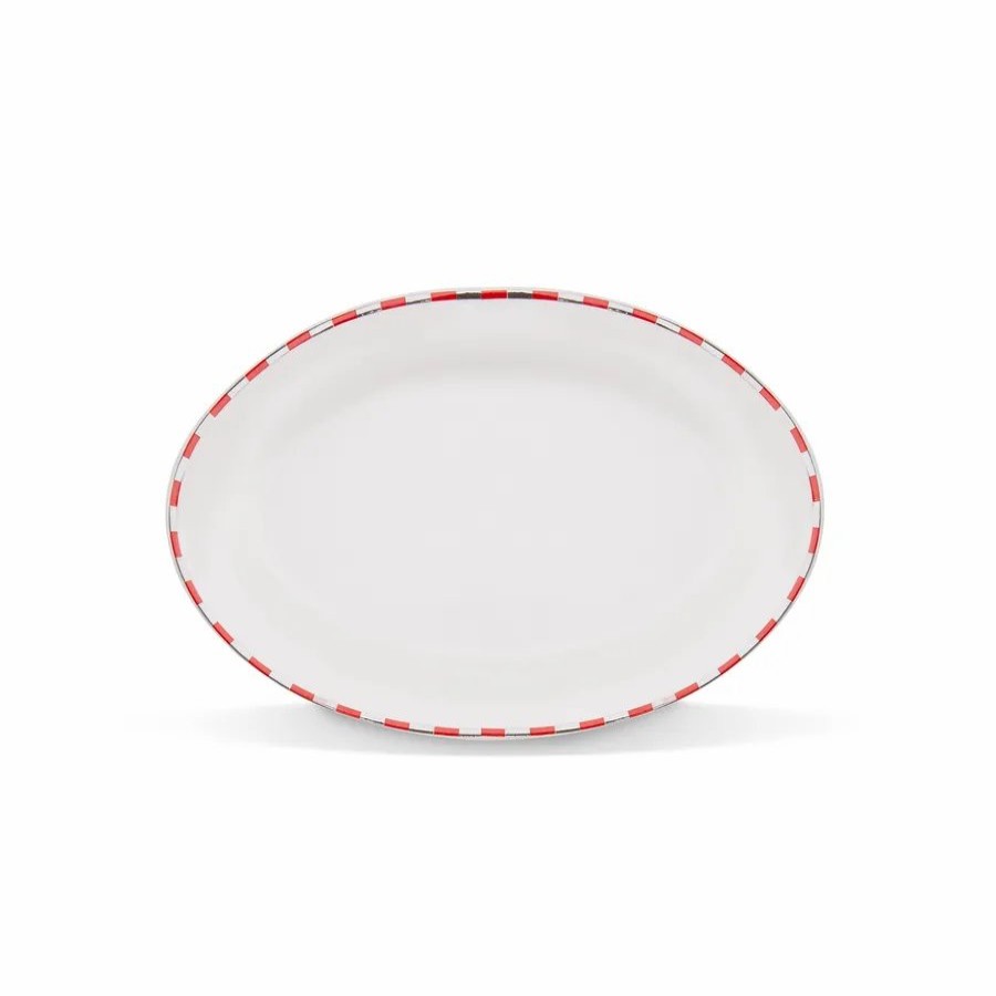 Serving Platters | Karaca Karaca Aries Porcelain Serving Platter, 21Cm, Red Multi