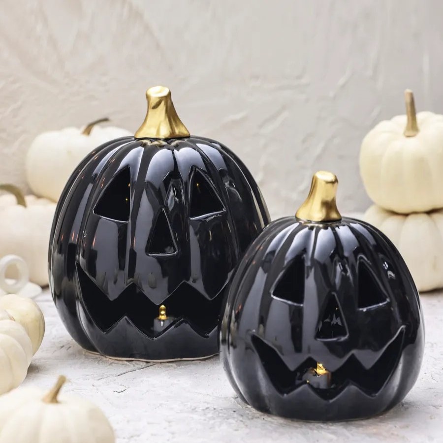 Ornaments | Karaca Karaca Halloween Led Light Trinket, 20Cm, Black Gold