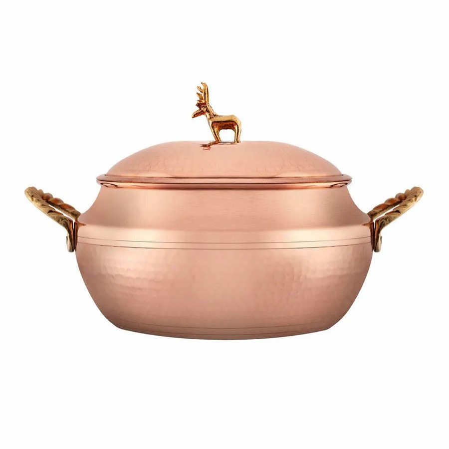 Pots | Karaca Karaca Alacahoyuk Copper Stockpot With Lid, 16Cm, Copper