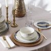 Porcelain Dinner Sets | Karaca Karaca Gem 24-Piece Porcelain Dinner Set For 6 People, Black Gold White