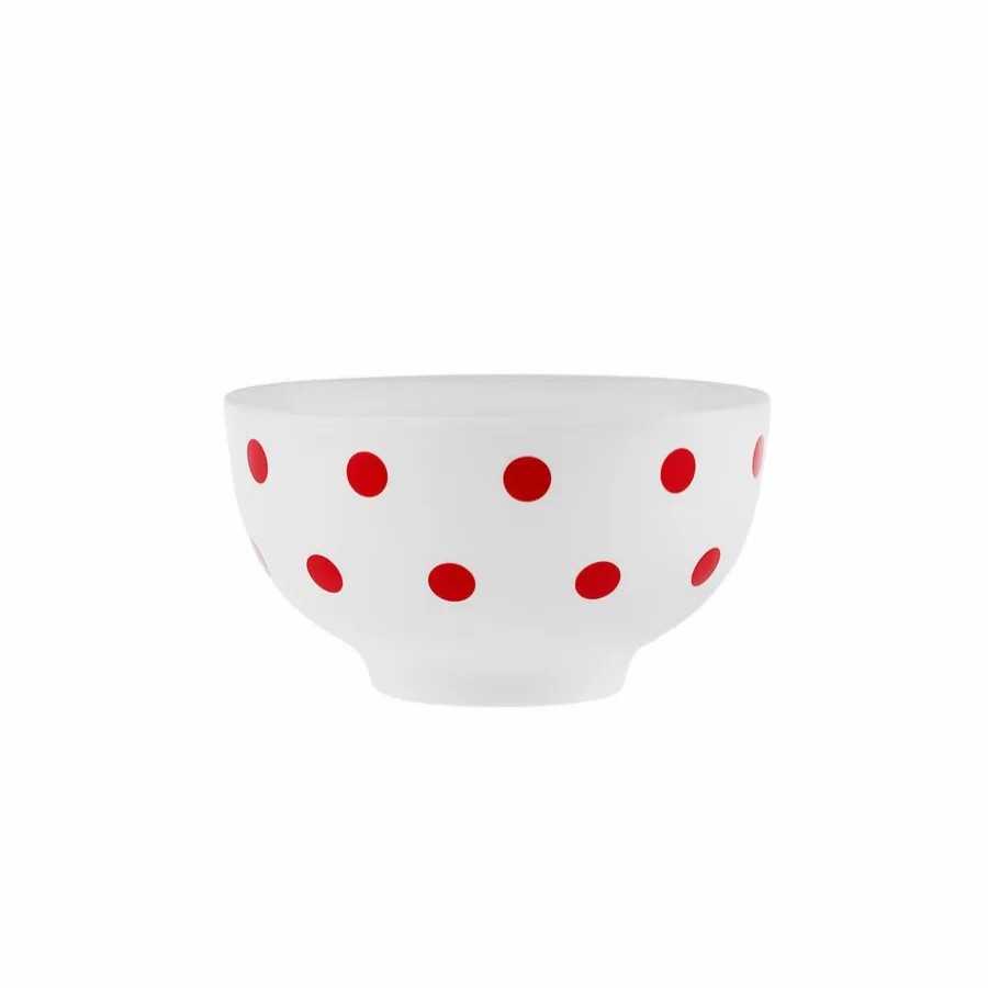 Bowls | Karaca Karaca Polka Dot Porcelain Snack Bowl, 11Cm, White Multi