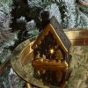 Ornaments | Karaca Home Karaca Home New Year Christmas Ceramic Lighting House Trinket, 12Cm, Black Gold