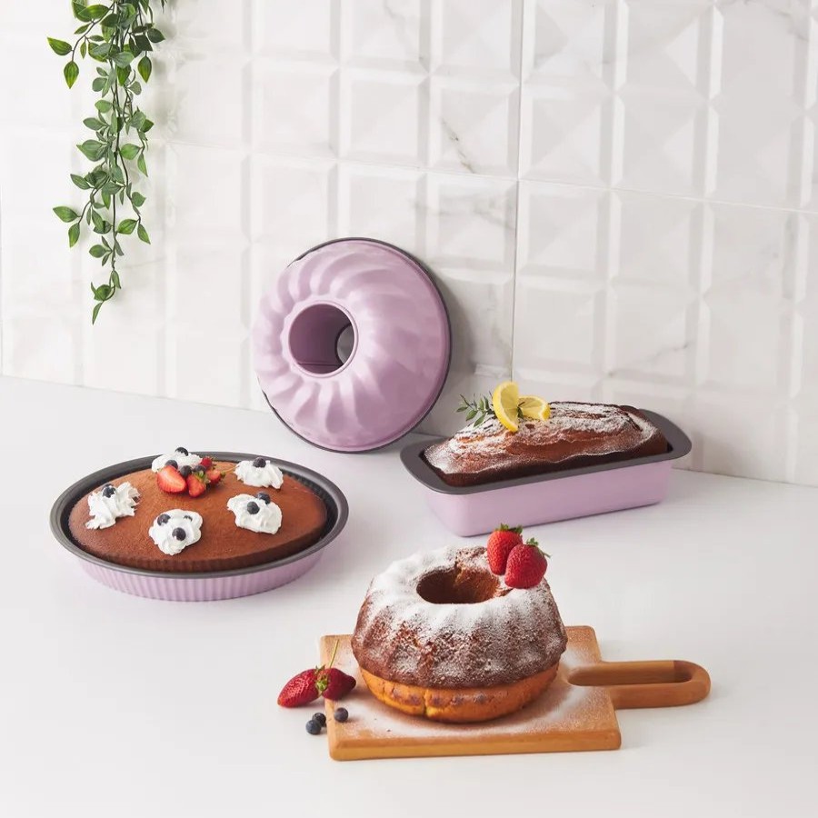 Bakeware Sets | Karaca Karaca Multichef Valente Bakeware Set, 3 Piece, Pink