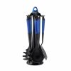 Kitchen Utensils | Karaca Karaca Hardy 5 Piece Kitchen Utensil Set With Stand, Black Blue