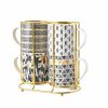 Mugs | Karaca Karaca Nigrum 4 Piece Mug Set With Stand, 320Ml, Multi