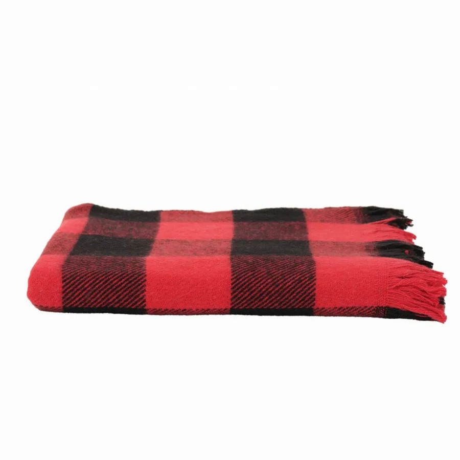 Throws & Blankets | Karaca Home Karaca Home Mountain Blanket, 130Cmx170Cm, Red Black