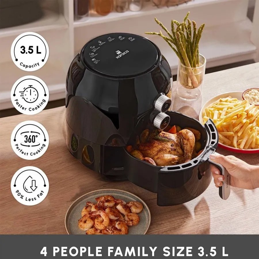 Airfryer | Karaca Karaca Multifry Air Fryer, 3.5L, Black