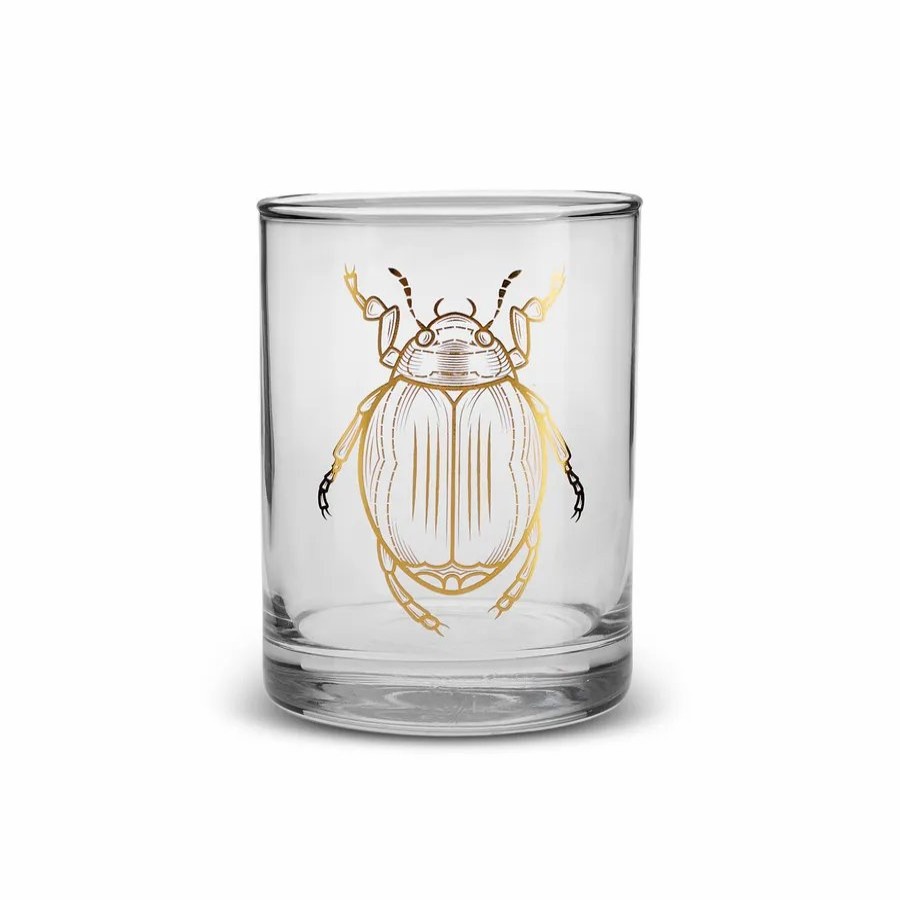 Tumbler Glasses | Karaca Karaca Halloween Bug Glass Tumbler Glass, 380Ml, Transparent Gold