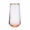 Highball Glasses | Karaca Karaca Misty Line Glass Highball Glass, 400Ml, Orange Transparent Gold