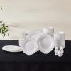 New Generation Bone China Dinner Sets | Karaca Karaca Tobias 56-Piece New Generation Bone China Dinner Set For 12 People, White