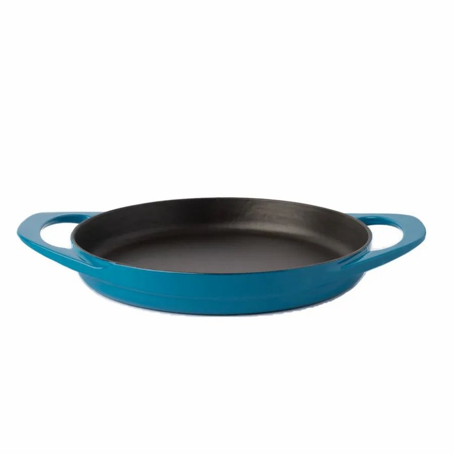 Induction Cookware | Pot Art Pot Art Cast Iron Induction Shallow Stock Pot, 22Cm, Blue