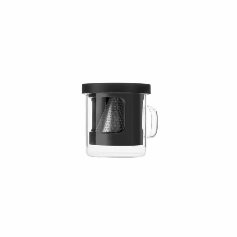 Mugs | Karaca Karaca Brewy Glass Coffee Dripper Mug, 300Ml, Black Transparent