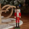 Ornaments | Karaca Home Karaca New Year Christmas Nutcracker With Drums Figure, 38Cm, Red Multi