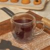 Mugs | Karaca Karaca Pia Double Wall Glass Mug, 250Ml, Black Transparent