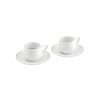 Espresso&Turkish Coffee Cup Sets | Karaca Karaca Nakkas 4 Piece Porcelain Espresso Turkish Coffee Cup Set For 2 People, 90Ml, White Gold