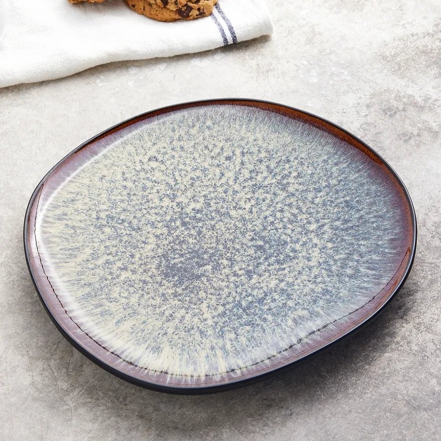 Dinner Plates | Karaca Karaca Galactic Reactive Glaze Dinner Plate, 27Cm, Black Multi