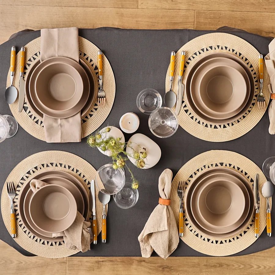 Stoneware Dinner Sets | Karaca Karaca Mirum 12-Piece Stoneware Dinner Set For 4 People, Brown