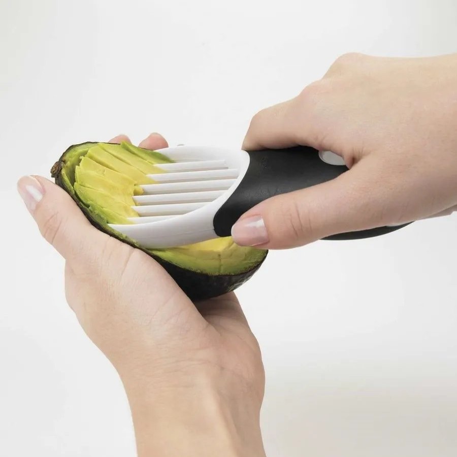 Kitchen Gadgets | Oxo Oxo 3-In-1 Avocado Slicer, 19Cmx5.7Cmx2.5Cm, White Black