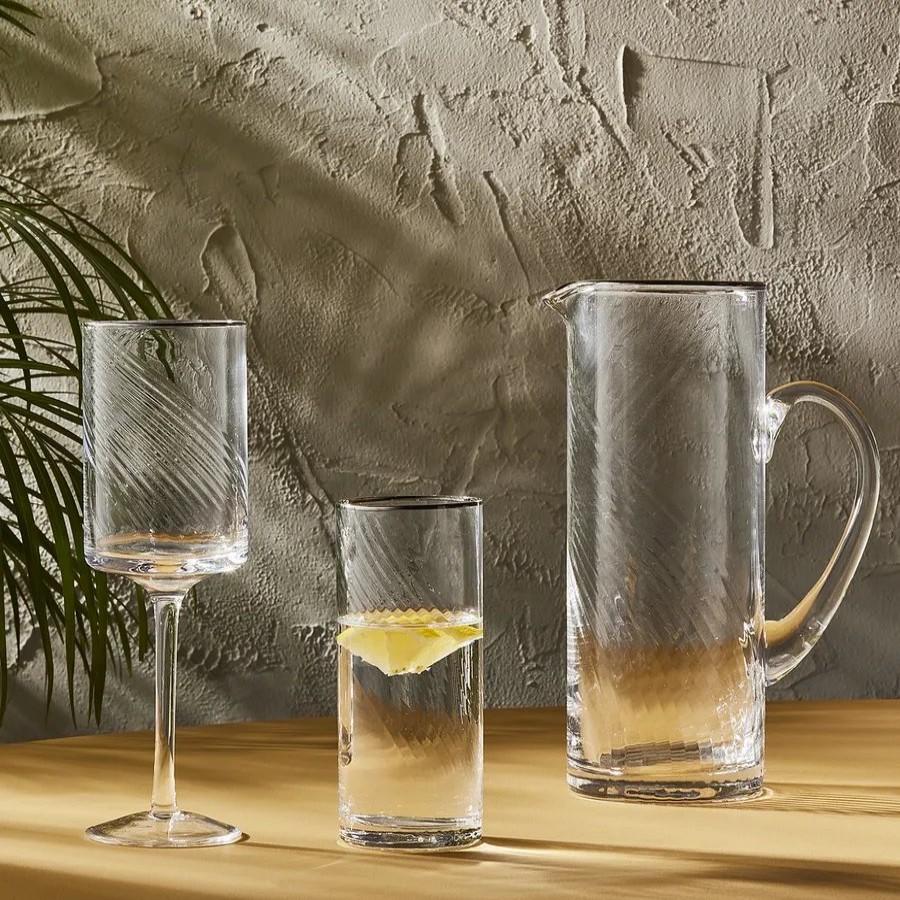 Mixed Glass Sets | Karaca Karaca Ares 25 Piece Glass Set For 12 People, Transparent Platinum