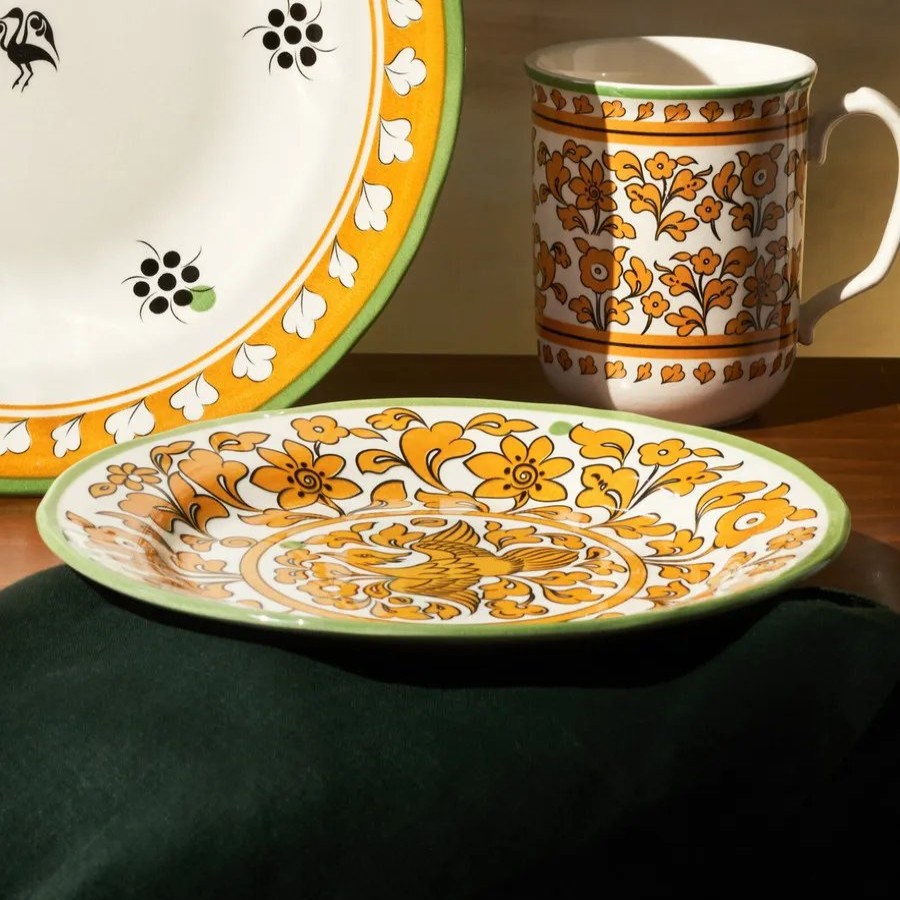 Side Plates | Karaca Karaca Paye Seljuk Collection Porcelain Side Plate, 21Cm, Yellow Multi