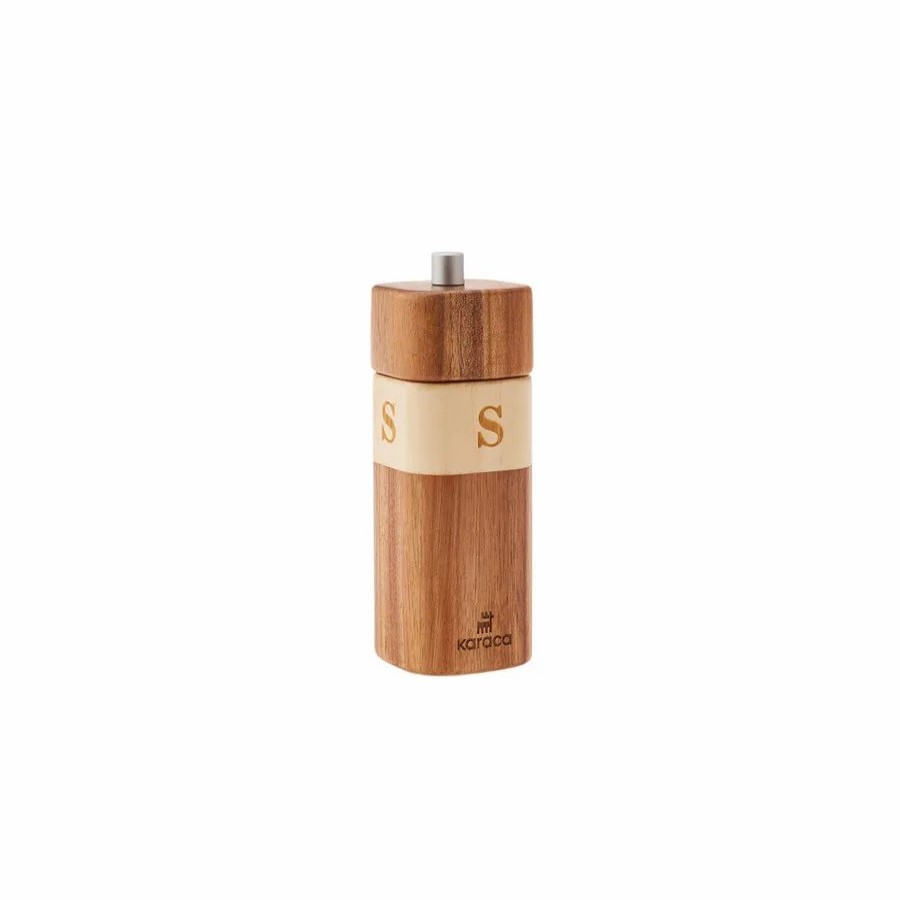 Salt And Pepper Grinders | Karaca Karaca Owen Wooden Spice Grinder, 17Cm, Wood