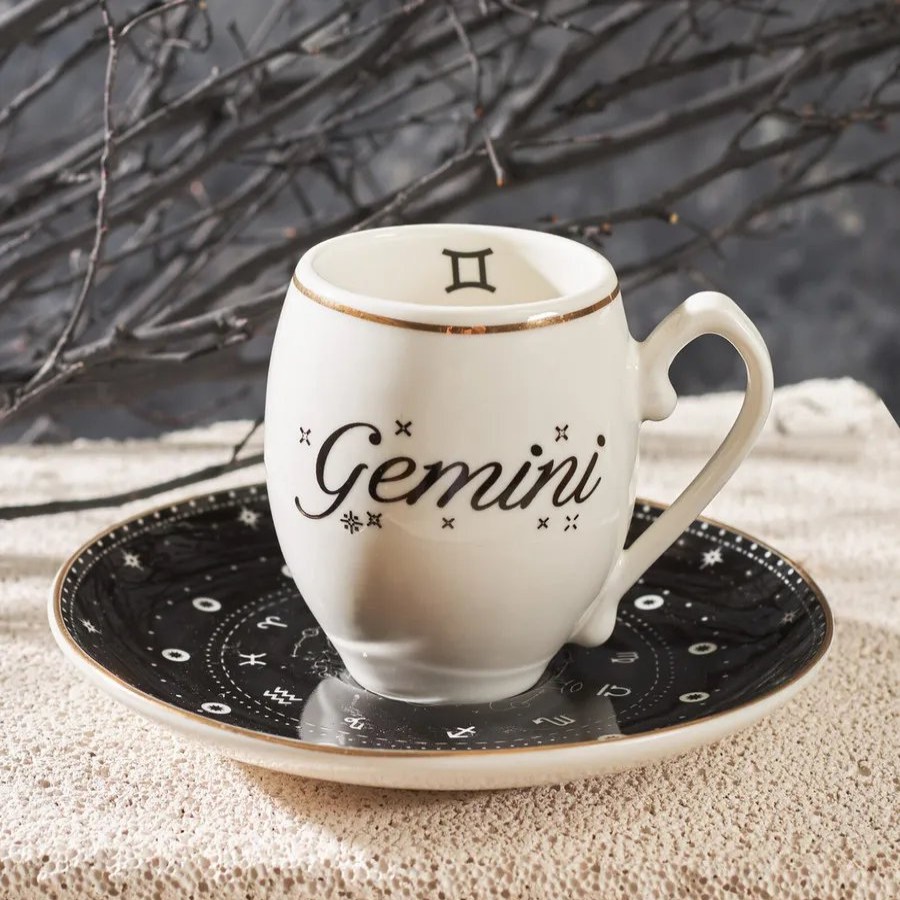 Cups & Saucers | Karaca Karaca Signs Of The Zodiac Gemini Porcelain Espresso Turkish Coffee Cup, 90Ml, Multi